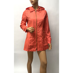 Michael Kors light jacket rain jacket orange with hoodie size PS